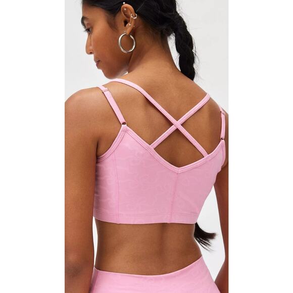 LoveshackFancy AIden Sports Bra in Rosy Romance M - Picture 4 of 4